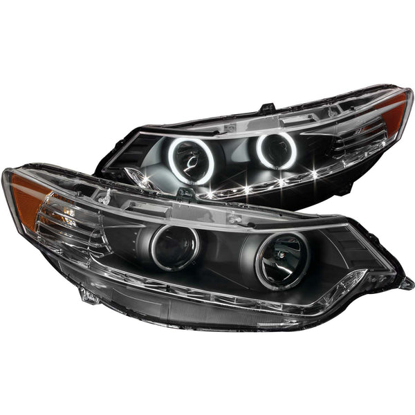 ANZO USA Projector Headlight Set w/Halo for 2009-2012 Acura TSX - 121393 - (2012 2011 2010 2009)