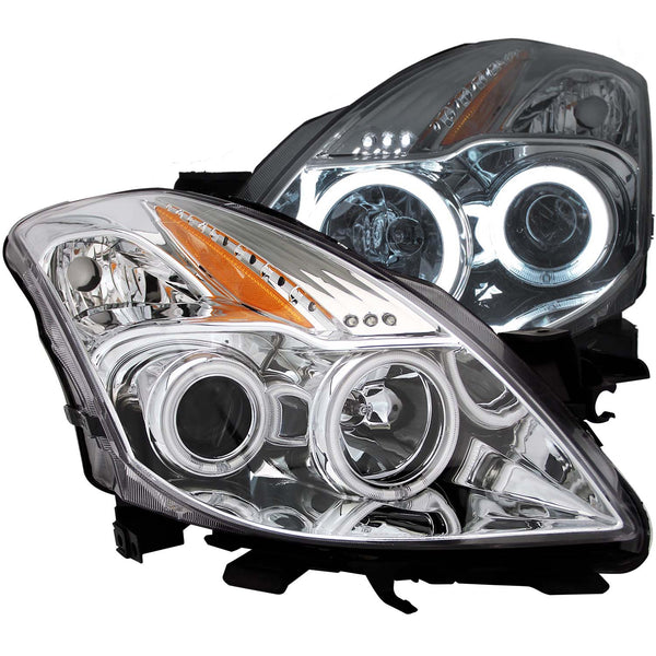 ANZO USA Projector Headlight Set w/Halo for 2010-2010 Nissan Altima SR Coupe - 121396 - (2010)