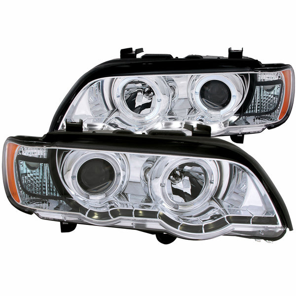 ANZO USA Projector Headlight Set w/Halo for 2000-2003 BMW X5 - 121397 - (2003 2002 2001 2000)