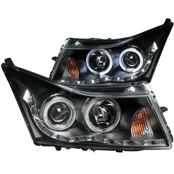 ANZO USA Projector Headlight Set w/Halo for 2011-2015 Chevrolet Cruze - 121400 - (2015 2014 2013 2012 2011)