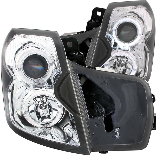 ANZO USA Projector Headlight Set w/Halo for 2003-2007 Cadillac CTS - 121416 - (2007 2006 2005 2004 2003)