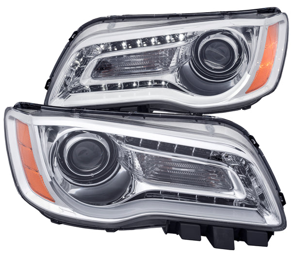 ANZO USA Projector Headlight Set for 2011-2014 Chrysler 300 - 121494 - (2014 2013 2012 2011)