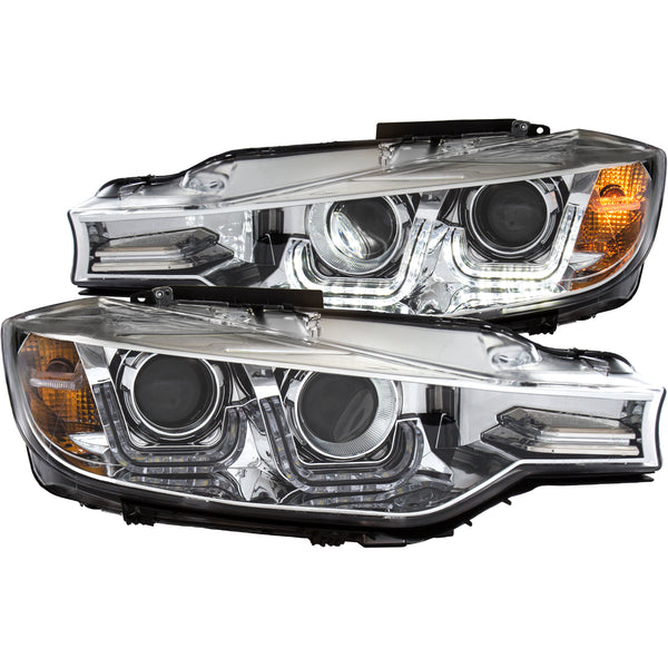 ANZO USA Projector Headlight Set for 2012-2015 BMW 320i - 121505 - (2015 2014 2013 2012)