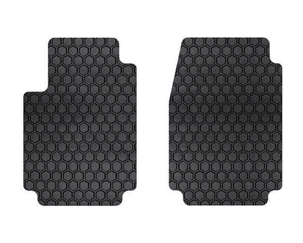 Intro-Tech Hexomat All Weather 2 Piece Front Floor Mat for 1981-1990 Ford Escort [also EXP] - FO-106F - (1990 1989 1988 1987 1986 1985 1984 1983 1982 1981)