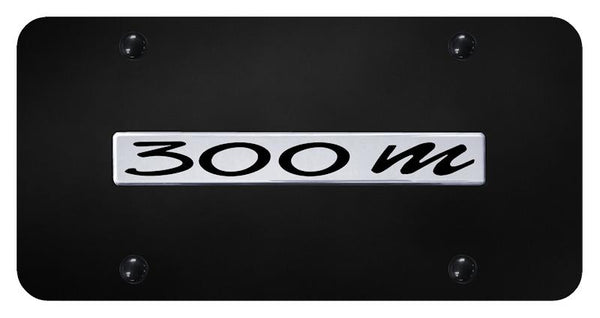 Chrysler 300m Chrome on Black 3D Bar License Plate - 30M.N.CB