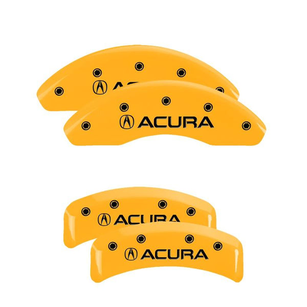 MGP Caliper Covers Front and Rear for 2002-2003 Acura CL Base with 17in Wheels - Yellow - 39002SACUYL - (2003 2002)
