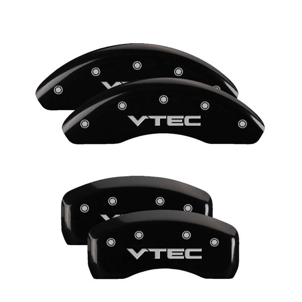 MGP Caliper Covers Front and Rear for 2002-2006 Acura RSX Base with 16in Wheels - Black - 39003SVTCBK - (2006 2005 2004 2003 2002)