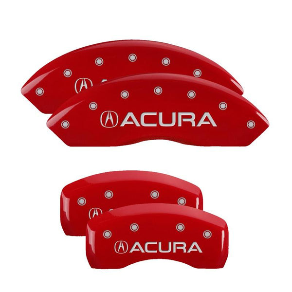 MGP Caliper Covers Front and Rear for 2002-2006 Acura RSX Type-S with 17in Wheels - Red - 39005SACURD - (2006 2005 2004 2003 2002)
