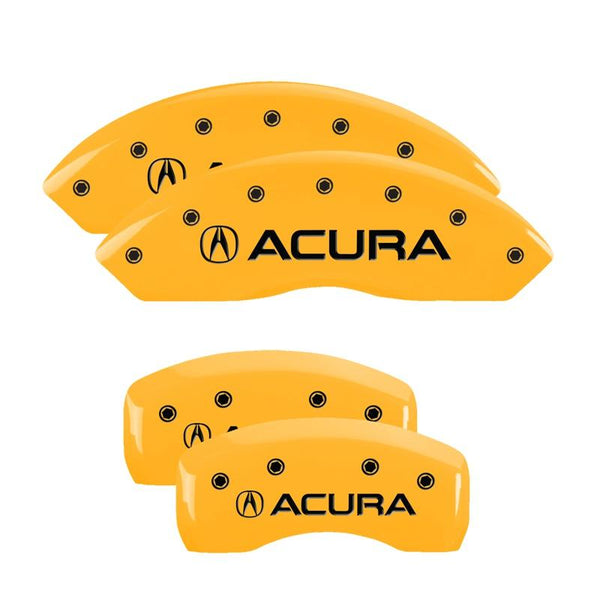 MGP Caliper Covers Front and Rear for 2002-2006 Acura RSX Type-S with 17in Wheels - Yellow - 39005SACUYL - (2006 2005 2004 2003 2002)