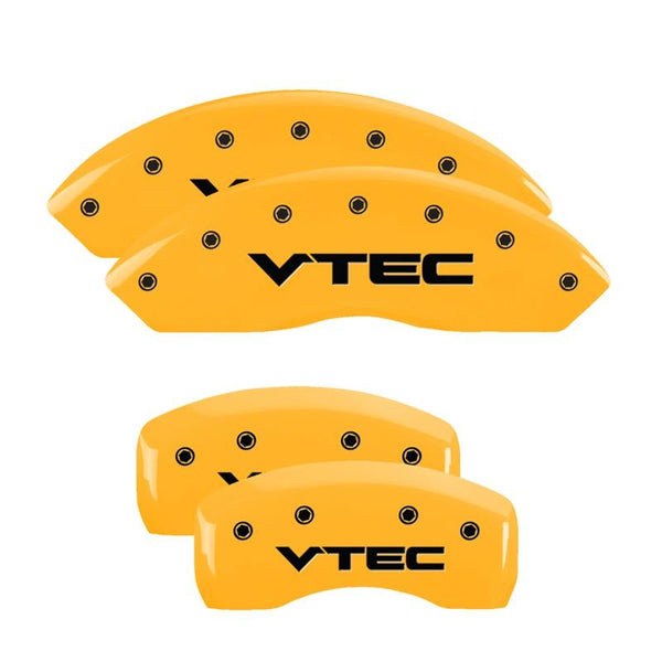 MGP Caliper Covers Front and Rear for 2002-2006 Acura RSX Type-S with 17in Wheels - Yellow - 39005SVTCYL - (2006 2005 2004 2003 2002)
