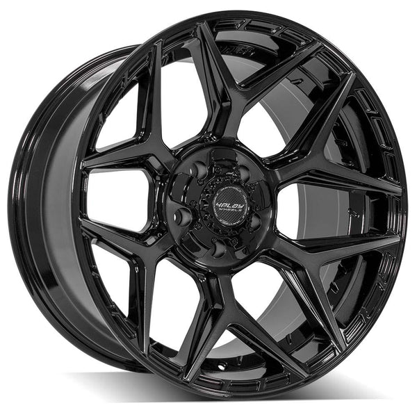 4PLAY 4P06 Gloss Black w/ Brushed Face & Tinted Clear Wheels for 2007-2023 Jeep Wrangler   [] - 20x10 -18 mm - 20"  - (2023 2022 2021 2020 2019 2018 2017 2016 2015 2014 2013 2012 2011 2010 2009 2008 2007)