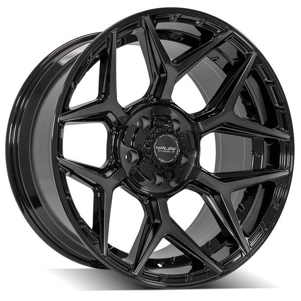 4PLAY 4P06 Gloss Black w/ Brushed Face & Tinted Clear Wheels for 2020-2023 Jeep Gladiator   [] - 20x10 -18 mm - 20"  - (2023 2022 2021 2020)