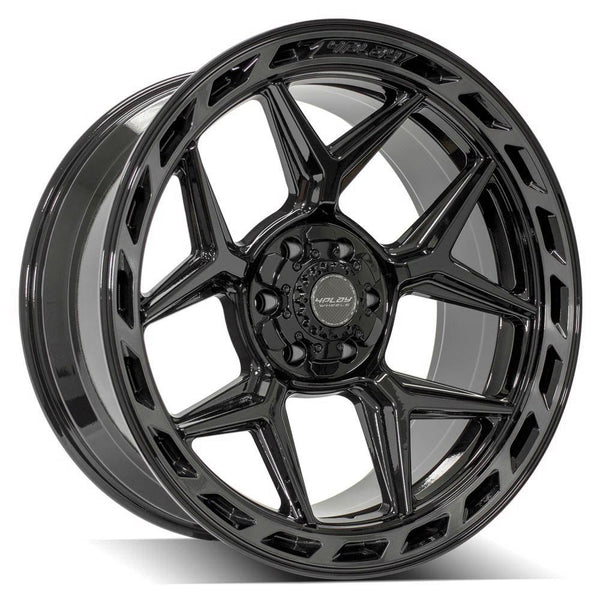 4PLAY 4P55 Gloss Black w/ Brushed Face & Tinted Clear Wheels for 1996-1997 Lexus LX450    [] - 22x10 -18 mm - 22"  - (1997 1996)