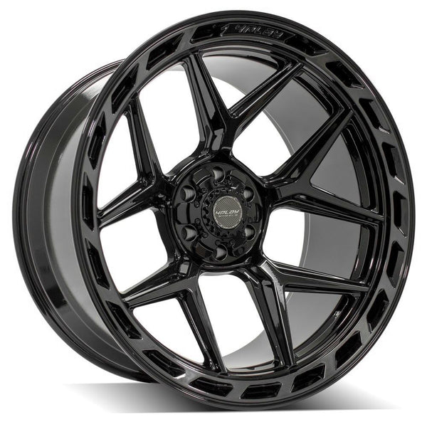 4PLAY 4P55 Gloss Black w/ Brushed Face & Tinted Clear Wheels for 2023-2023 Toyota Sequoia    [] - 24x12 -44 mm - 24"  - (2023)