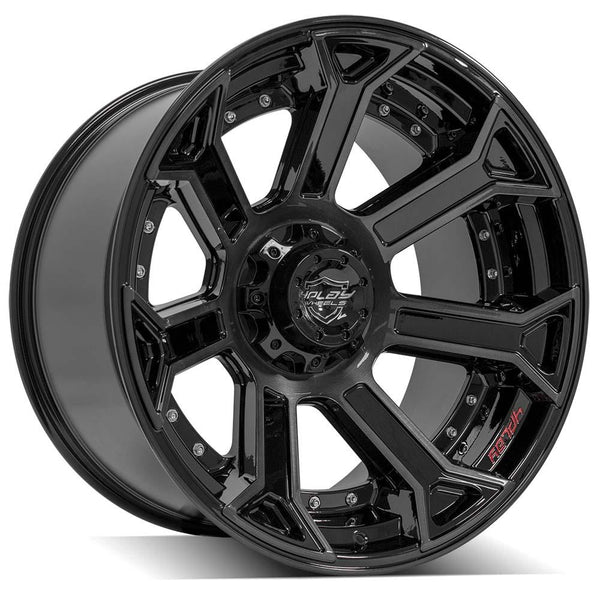 4PLAY 4P70 Gloss Black w/ Brushed Face & Tinted Clear Wheels for 2023-2023 Toyota Sequoia    [] - 22x12 -44 mm - 22"  - (2023)