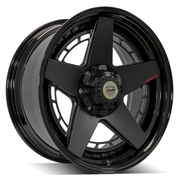 4PLAY 4PF5 Matte Black Center w/ Gloss Black Barrel Wheels for 2010-2023 Ford F-150 Raptor   [] - 20x9 0 mm - 20"  - (2023 2022 2021 2020 2019 2018 2017 2016 2015 2014 2013 2012 2011 2010)