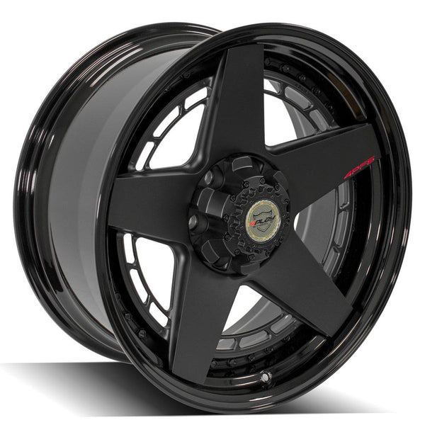 4PLAY 4PF5 Matte Black Center w/ Gloss Black Barrel Wheels for 2021-2022 GMC YUKON [] - 20x9 0 mm - 20"  - (2022 2021)