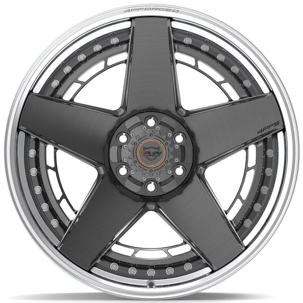 4PLAY 4PF5 Brushed w/ Tinted Clear Center & Polished Barrel Wheels for 2021-2022 GMC YUKON [] - 22x10 -18 mm - 22"  - (2022 2021)