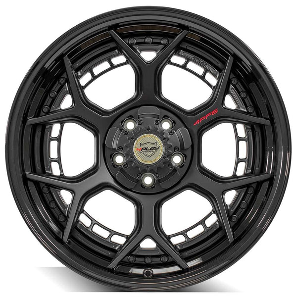 4PLAY 4PF6 Matte Black Center w/ Gloss Black Barrel Wheels for 1992-1999 GMC Yukon (2WD only) [] - 20x9 0 mm - 20"  - (1999 1998 1997 1996 1995 1994 1993 1992)