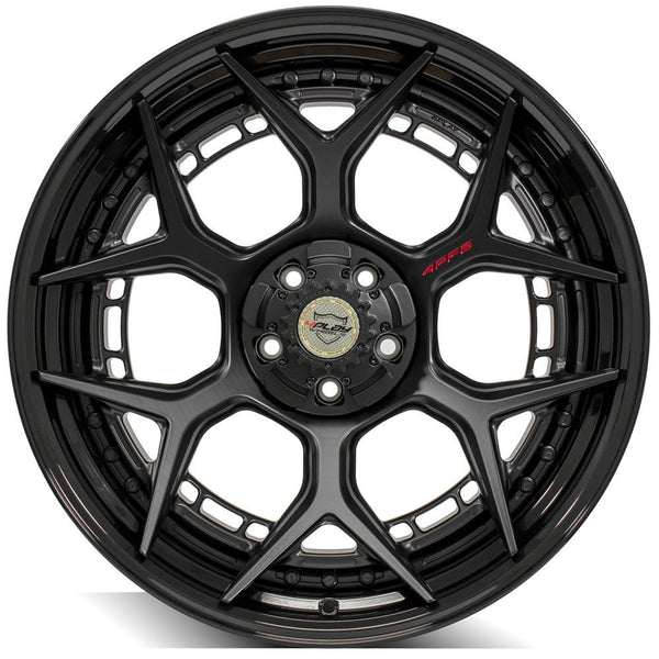 4PLAY 4PF6 Matte Black Center w/ Gloss Black Barrel Wheels for 2004-2023 Dodge Durango   [] - 22x10 -18 mm - 22"  - (2023 2022 2021 2020 2019 2018 2017 2016 2015 2014 2013 2012 2011 2010 2009 2008 2007 2006 2005 2004)