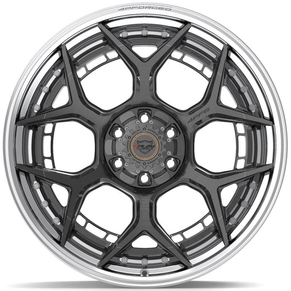 4PLAY 4PF6 Brushed w/ Tinted Clear Center & Polished Barrel Wheels for 2021-2022 GMC YUKON [] - 22x10 -18 mm - 22"  - (2022 2021)