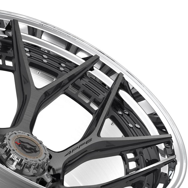 4PLAY 4PF6 Brushed w/ Tinted Clear Center & Polished Barrel Wheels for 1988-2000 CHEVROLET K3500    [] - 24x14 -76 mm - 24"  - (2000 1999 1998 1997 1996 1995 1994 1993 1992 1991 1990 1989 1988)