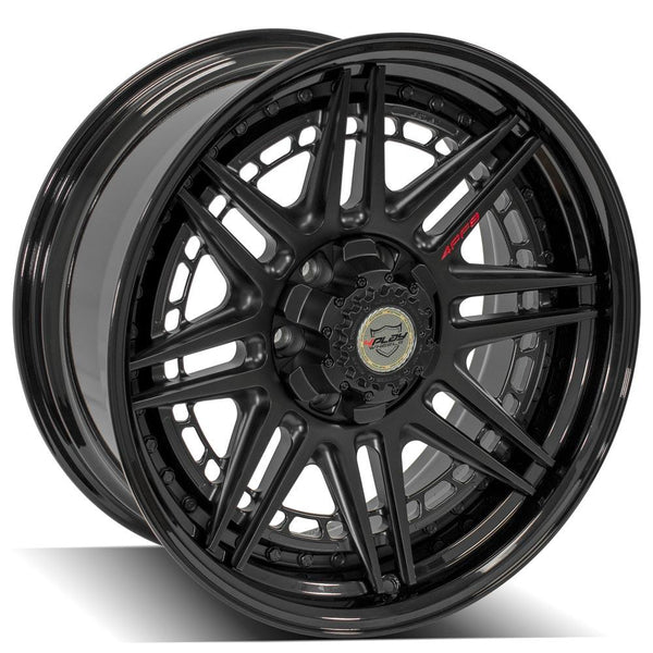 4PLAY 4PF8 Matte Black Center w/ Gloss Black Barrel Wheels for 2021-2022 GMC YUKON [] - 20x9 0 mm - 20"  - (2022 2021)