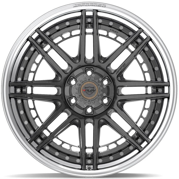 4PLAY 4PF8 Brushed w/ Tinted Clear Center & Polished Barrel Wheels for 2019-2022 CHEVROLET SILVERADO 1500 [] - 22x10 -18 mm - 22"  - (2022 2021 2020 2019)