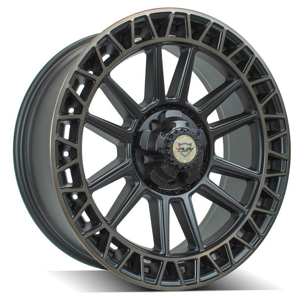 4PLAY 4PS12 Satin Machined w/ Bronze Wheels for 2020-2023 Jeep Gladiator   [] - 22x9 0 mm - 22"  - (2023 2022 2021 2020)