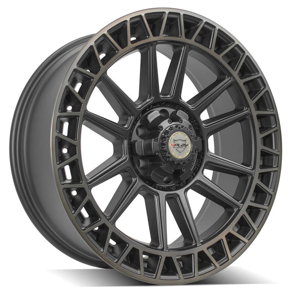 4PLAY 4PS12 Satin Machined w/ Bronze Wheels for 2006-2010 Hummer H3    [] - 22x9 0 mm - 22"  - (2010 2009 2008 2007 2006)