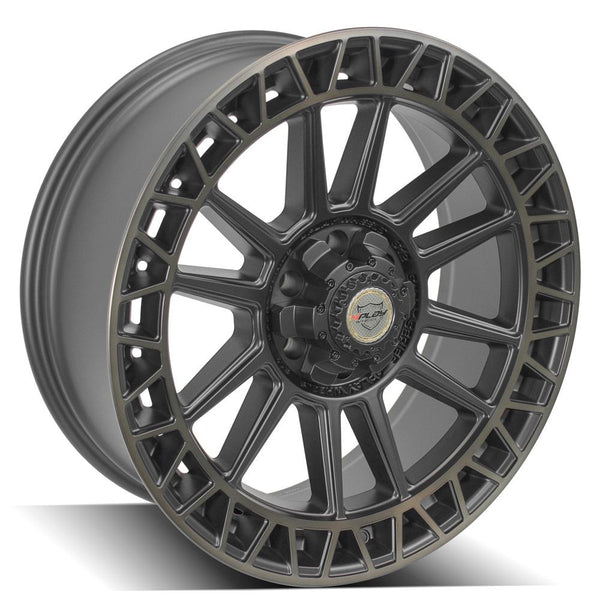 4PLAY 4PS12 Satin Machined w/ Bronze Wheels for 2019-2022 CHEVROLET SILVERADO 1500 [] - 22x9 0 mm - 22"  - (2022 2021 2020 2019)