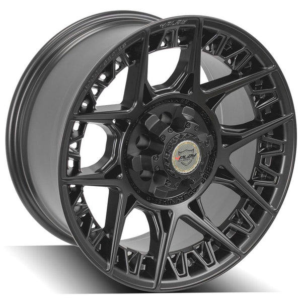 4PLAY 4PS50 Satin Black Wheel Wheels for 2019-2022 GMC SIERRA 1500 [] - 18x9 0 mm - 18"  - (2022 2021 2020 2019)