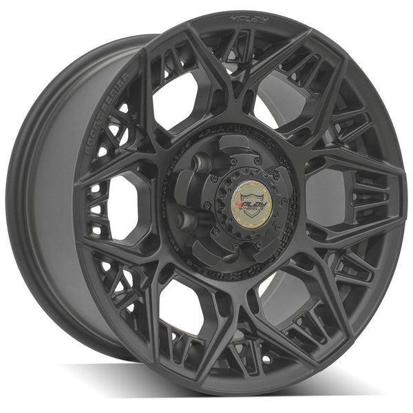 4PLAY 4PS60 Satin Black Wheel Wheels for 2020-2023 Jeep Gladiator   [] - 17x9 0 mm - 17"  - (2023 2022 2021 2020)