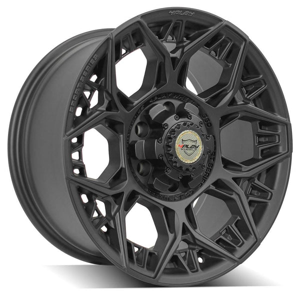 4PLAY 4PS60 Satin Black Wheel Wheels for 1999-2023 Chevrolet Silverado 1500   [] - 18x9 0 mm - 18"  - (2023 2022 2021 2020 2019 2018 2017 2016 2015 2014 2013 2012 2011 2010 2009 2008 2007 2006 2005)