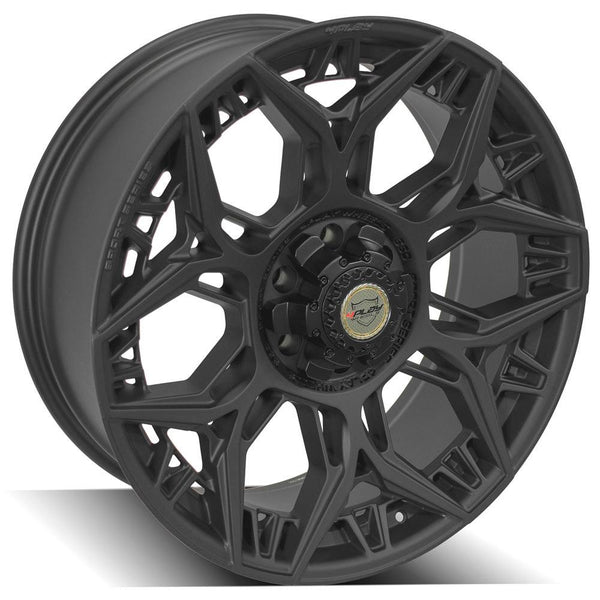 4PLAY 4PS60 Satin Black Wheel Wheels for 2019-2022 CHEVROLET SILVERADO 1500 [] - 22x9 0 mm - 22"  - (2022 2021 2020 2019)