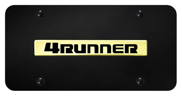 Toyota 4Runner Gold on Black 3D Bar License Plate - 4RU.N.GB