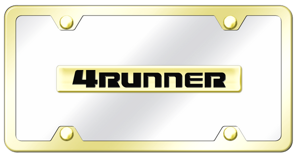 Toyota 4Runner Name Plate Kit - Gold on Mirrored License Plate - 4RU.N.GCK