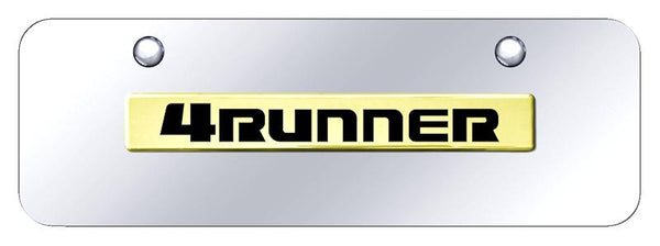 Toyota 4Runner Gold on Chrome 3D Bar Mini License Plate - 4RU.N.GCM