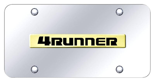 Toyota 4Runner Gold on Chrome 3D Bar License Plate - 4RU.N.GC