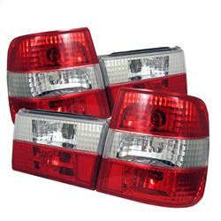 Spyder Auto Euro Style Tail Lights - Red Clear for 1989-1995 BMW 525i - 5000491 - (1995 1994 1993 1992 1991 1990 1989)