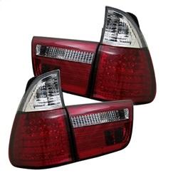 Spyder Auto 4PCS LED Tail Lights - Red Clear for 2000-2006 BMW X5 - 5000804 - (2006 2005 2004 2003 2002 2001 2000)