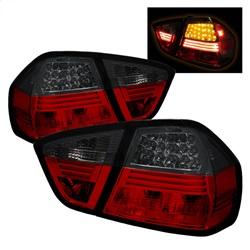 Spyder Auto LED Tail Lights - Red Smoke for 2007-2008 BMW 328xi Sedan - 5000910 - (2008 2007)