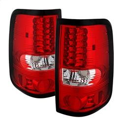 Spyder Auto LED Tail Lights - Red Clear for 2006-2008 Ford F-150 Harley-Davidson Edition Styleside - 5003263 - (2008 2007 2006)