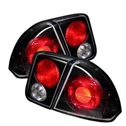 Spyder Auto Euro Style Tail Lights - Black for 2001-2005 Honda Civic GX Sedan - 5004406 - (2005 2004 2003 2002 2001)