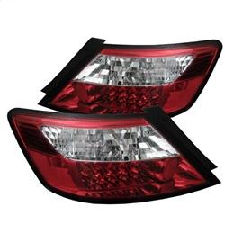 Spyder Auto LED Tail Lights - Red Clear for 2006-2008 Honda Civic Si Coupe - 5004512 - (2008 2007 2006)