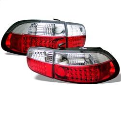 Spyder Auto Tail Lights - Red Clear for 1992-1995 Honda Civic EX Sedan - 5004642 - (1995 1994 1993 1992)