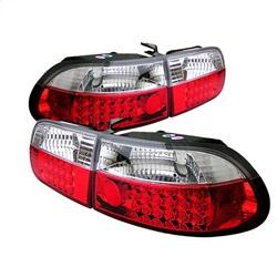 Spyder Auto Tail Lights - Red Clear for 1992-1995 Honda Civic VX Hatchback - 5004741 - (1995 1994 1993 1992)