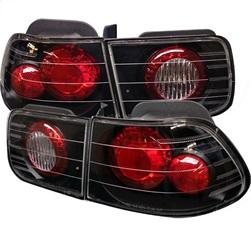 Spyder Auto Euro Style Tail Lights - Black for 1999-2000 Honda Civic Si Coupe - 5004796 - (2000 1999)