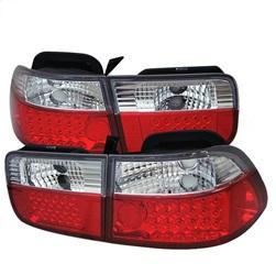 Spyder Auto LED Tail Lights - Red Clear for 1996-2000 Honda Civic HX Coupe - 5004857 - (2000 1999 1998 1997 1996)