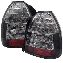 Spyder Auto Tail Lights - Black for 1996-2000 Honda Civic CX Hatchback - 5004925 - (2000 1999 1998 1997 1996)